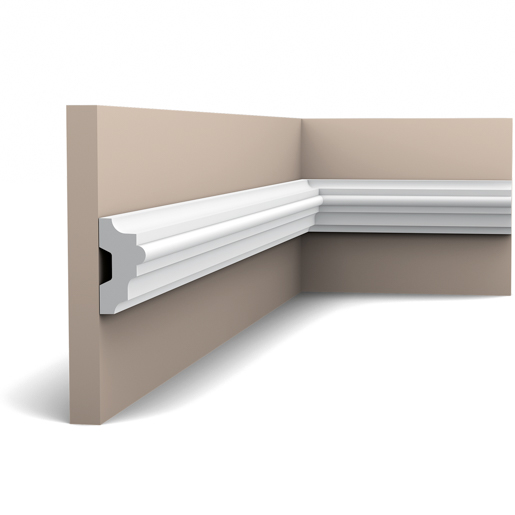 Orac Wandleiste P 9040 200cm 5,0 x 2,5 cm Decken/Friesleis. (Luxxus)
